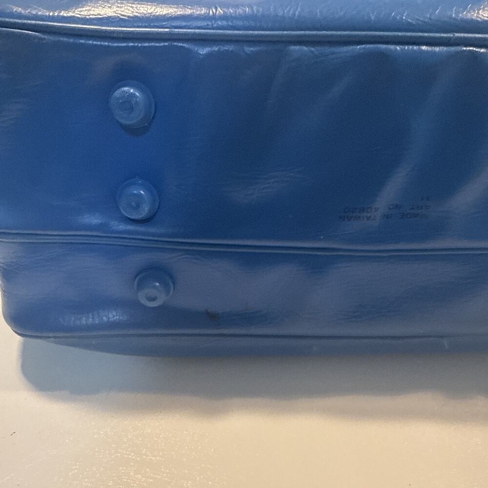 Rare Vintage 1970’s Blue Vinyl Adidas Trefoil Sports,Carryon,Weekend Bag - Picture 15 of 16